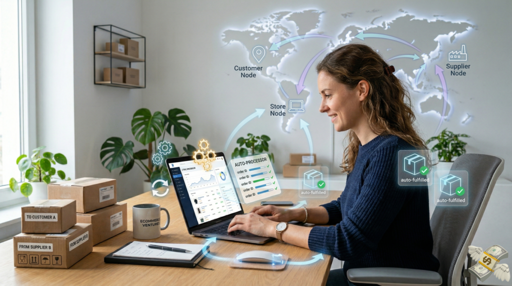 dropshipping for beginners automation tools workflow ecommerce system