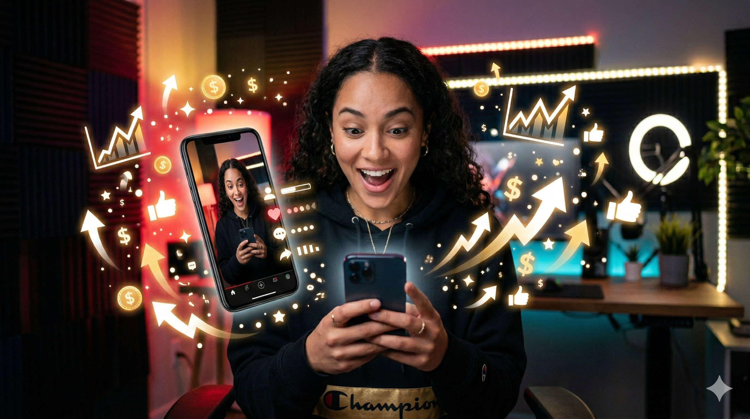 YouTube Shorts ideas for beginners showing content growth and money-making concept