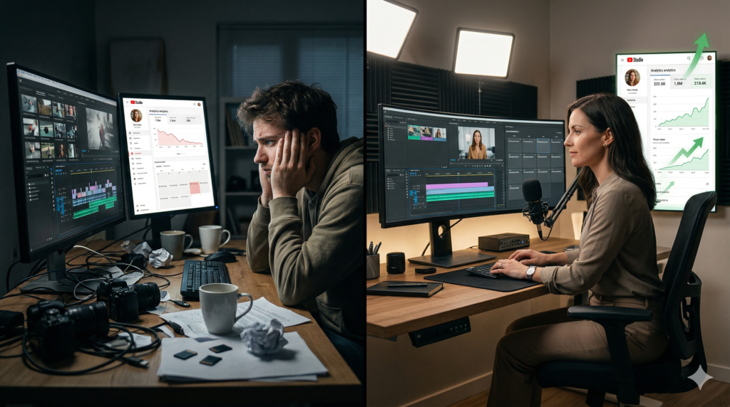 How to make $1000 on YouTube in 30 days by using consistent posting, high retention content, and avoiding random uploads and poor strategies.